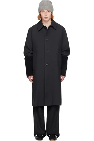 DRIES VAN NOTEN Gray Single-Breasted Coat