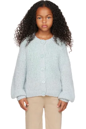 Longlivethequeen Kids Blue Rough Cardigan