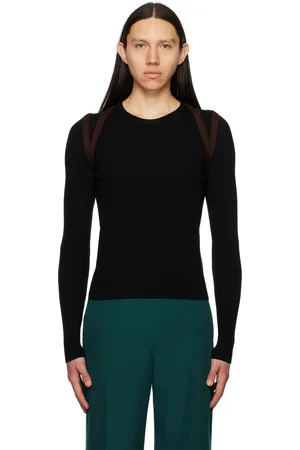 DION LEE Black Harness Long Sleeve T-Shirt