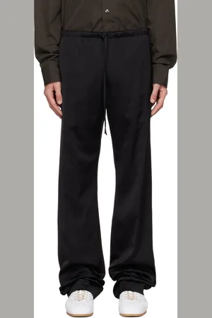 DRIES VAN NOTEN Black Drawstring Trousers