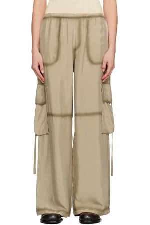 Acne Studios Taupe Satin Cargo Pants