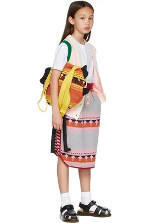 Ligne Noire Kids Multicolor Jacquard Stripes Skirt