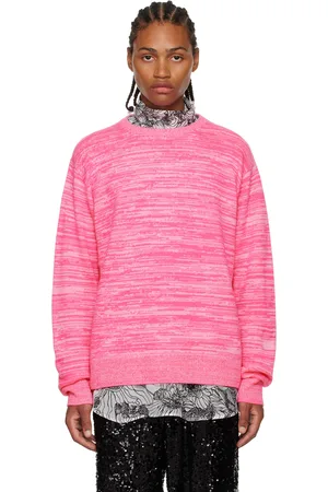 DRIES VAN NOTEN Pink Crewneck Sweater