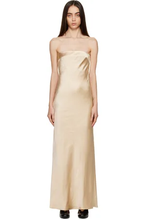 Third Form Beige Tie Back Maxi Dress