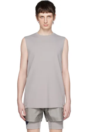 Templa Gray Cross Back Tank Top