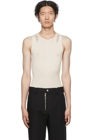 DION LEE Off-White Cutout Tank Top