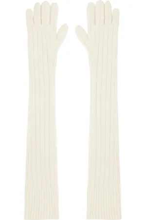 DRIES VAN NOTEN Off-White Long Gloves