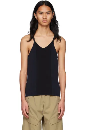 DION LEE Black & Navy Cotton Tank Top