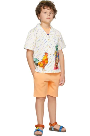 Maison Mangostan Kids White Chan Chan Short Sleeve Shirt