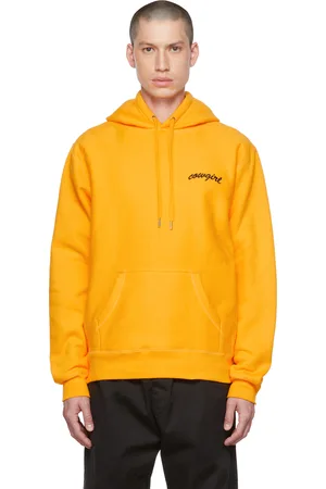 Cowgirl Blue Co Yellow Script Hoodie