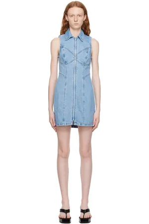 GRLFRND Blue Selena Denim Minidress