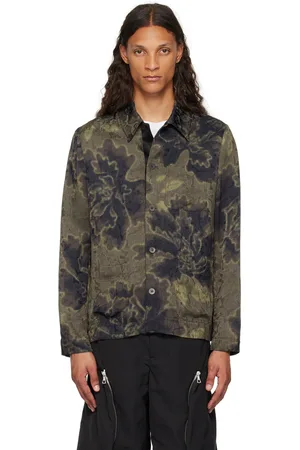 DRIES VAN NOTEN Brown Jacquard-Graphic Shirt