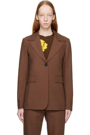 Wynn Hamlyn Brown Boxy Blazer