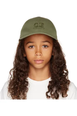 C.P. Company Kids Khaki Embroidered Cap
