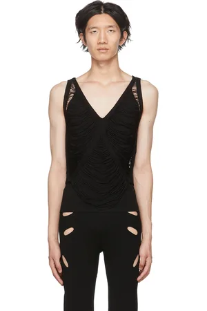 DION LEE Net Distressed Tank Top