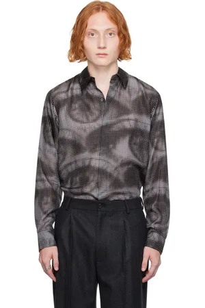 DRIES VAN NOTEN Gray Graphic Shirt