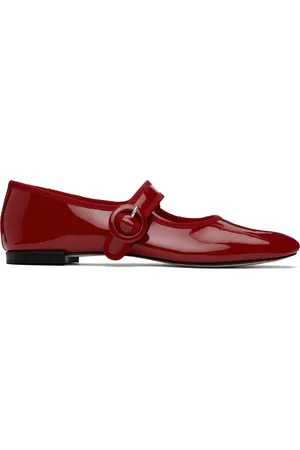 Repetto Red Georgia Square-Toe Mary Jane Ballerina Flats