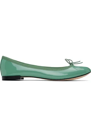 Repetto SSENSE Exclusive Green Cendrillon Ballerina Flats