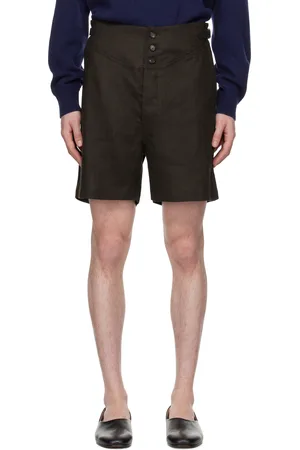 BODE Brown Linen Cot Shorts