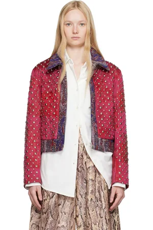 DRIES VAN NOTEN Pink Embellished Jacket