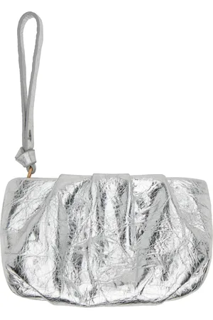 DRIES VAN NOTEN Silver Leather Coin Pouch