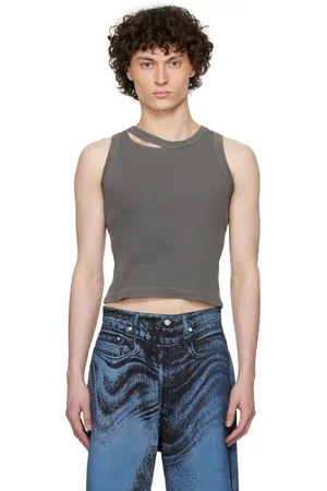 Camper Gray Ribbed Tank Top