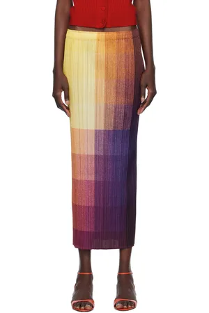 PLEATS PLEASE ISSEY MIYAKE Multicolor Photon Midi Skirt