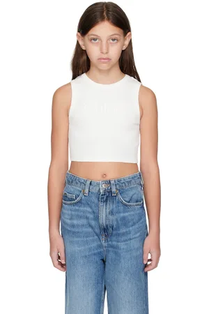 Chloé Kids Off-White Cotton Tank Top