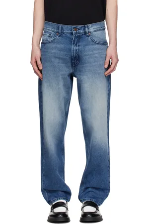 HUGO BOSS Blue Relaxed Tapered-Fit Jeans