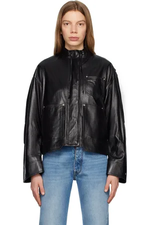 Helmut Lang Black Patch Pocket Leather Jacket