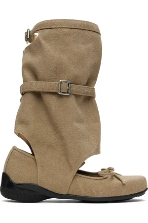 OPEN YY Ballet Flat Cut-Out Boots