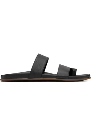 The Row Black Hugh Sandals