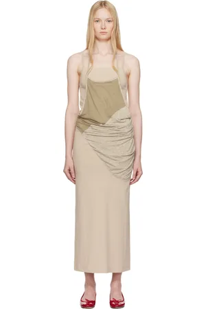 OPEN YY Layered Halter Neck Maxi Dress