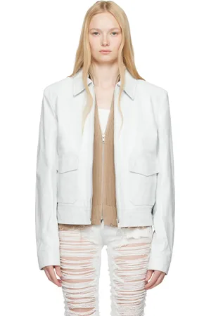Maison Margiela Off-White Light Sports Leather Jacket