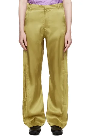 Edward Cuming Khaki Twisted Tailored Trousers