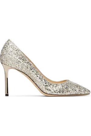 Jimmy Choo Silver Romy 85 Heels