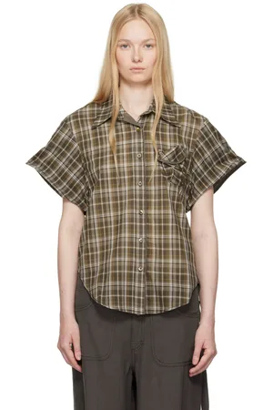 OPEN YY Wire Cuff Check Shirt