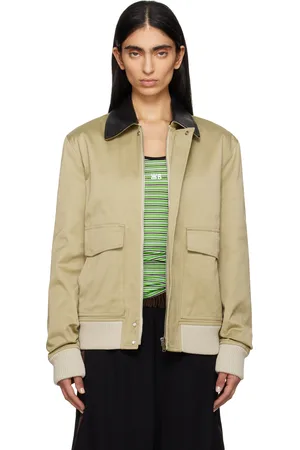 WALES BONNER Khaki Shade Varsity Jacket