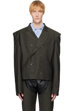 MARTINE ROSE Green Bowie Blazer