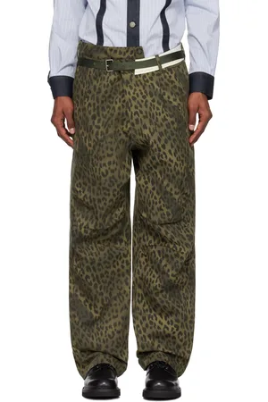 Andersson Bell Leopard Cross-Over Wide Jeans
