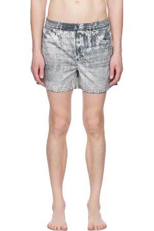 Diesel Gray & White Ken-37 Dnm Swim Shorts