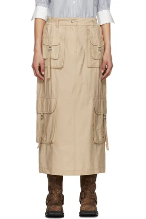 Acne Studios Beige Cargo Maxi Skirt