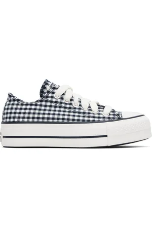 Converse Navy & White Chuck Taylor All Star Gingham Sneakers