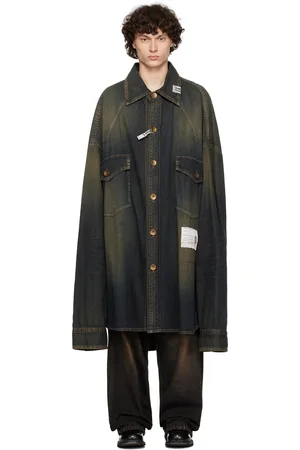 Maison Mihara Yasuhiro Navy Huge Western Denim Shirt