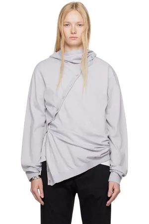 Post Archive Faction PAF Gray 8.0 Center Knit Hoodie