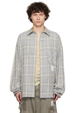 Maison Mihara Yasuhiro & Beige 2 Shirts Combined Long Sleeve Shirt