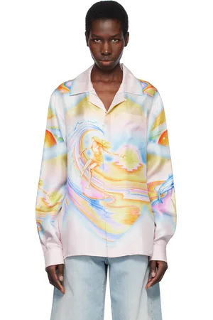 Casablanca Multicolor Long Sleeve Silk Shirt