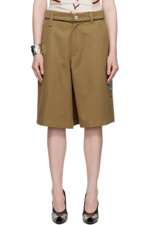 MARTINE ROSE Khaki Twisted Skate Shorts