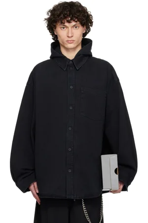 Balenciaga Black Denim Shirt Jacket