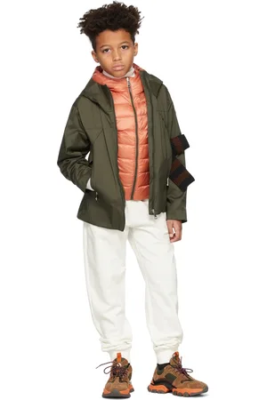 Moncler Kids Khaki & Orange Down Rangen Parka Jacket